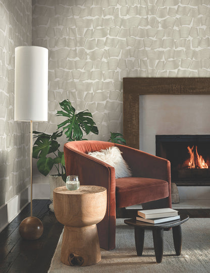 York Wallcoverings New Origins Brushed Ink Taupe Wallpaper  Novelty Browns   - OI0654