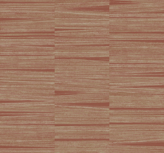 York Wallcoverings New Origins Line Stripe Brick Wallpaper  Textures Reds   - OI0662