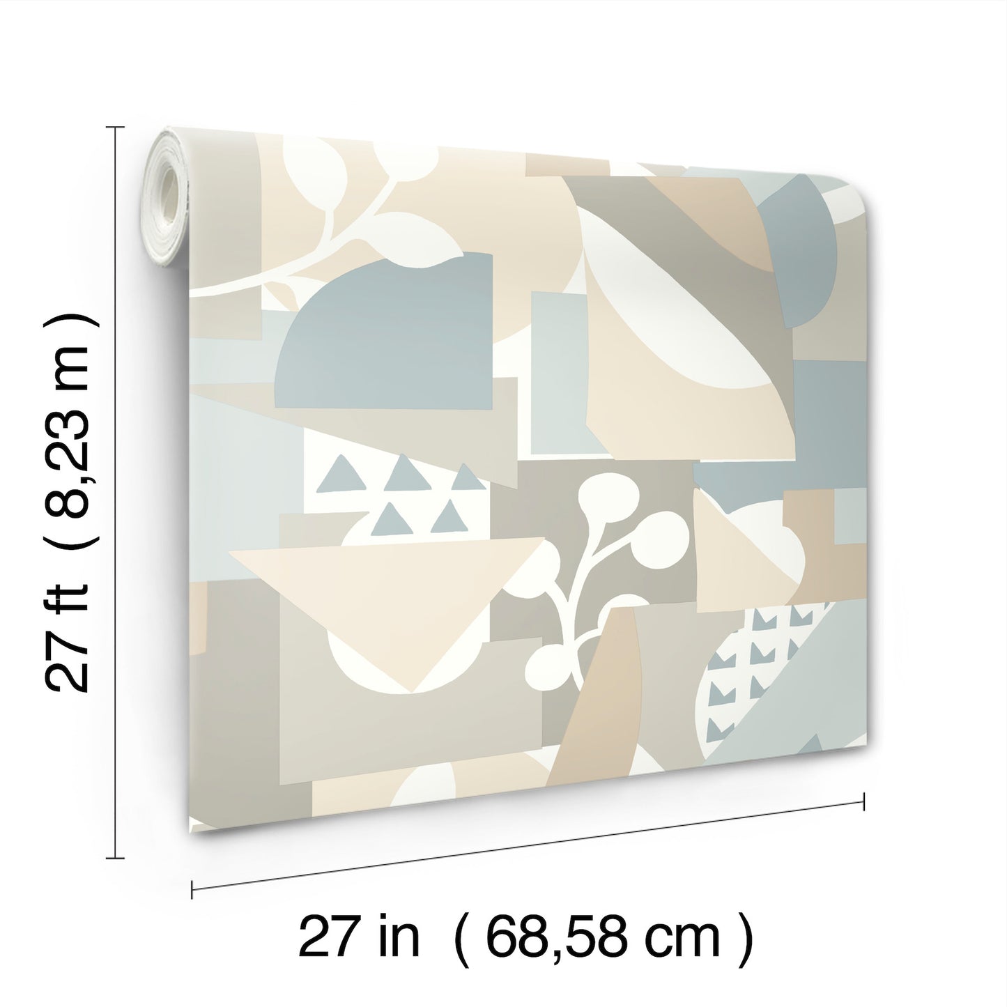 York Wallcoverings New Origins Cut Outs Sky Blue Wallpaper  Geometrics Blues   - OI0673