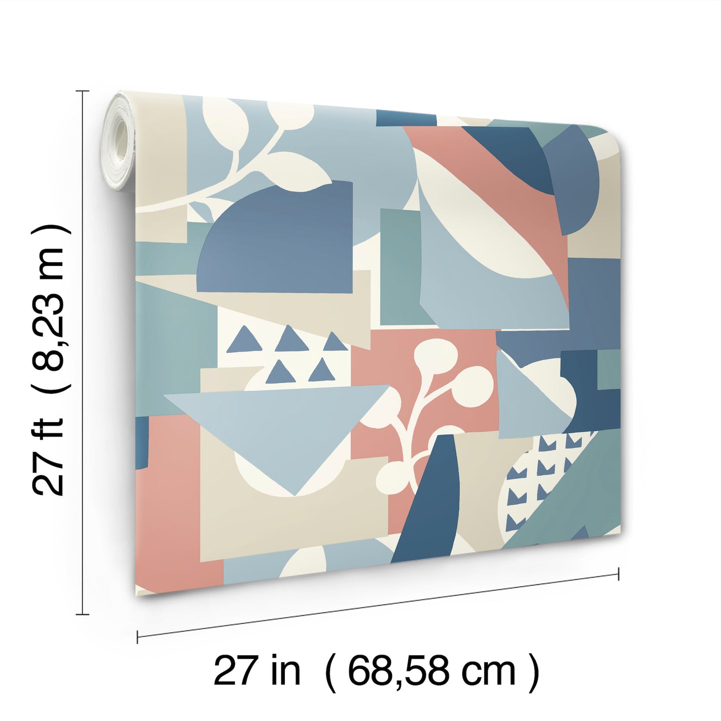 York Wallcoverings New Origins Cut Outs Blue Wallpaper  Geometrics Blues   - OI0674