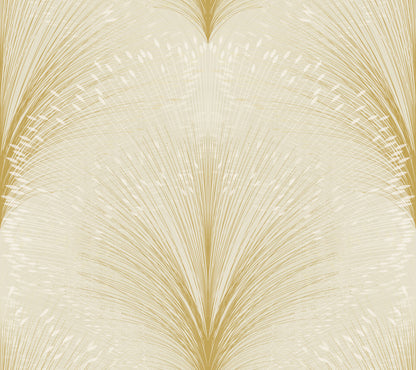 York Wallcoverings New Origins Papyrus Plume Beige Wallpaper  Botanical Beiges   - OI0681