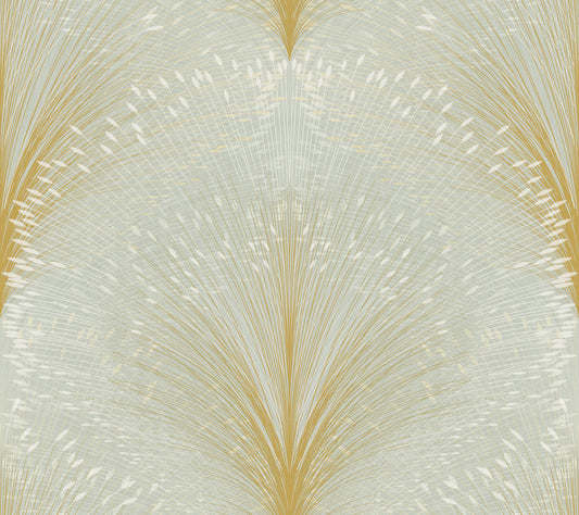 York Wallcoverings New Origins Papyrus Plume Sage Wallpaper  Botanical Greens   - OI0682