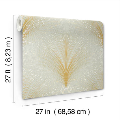 York Wallcoverings New Origins Papyrus Plume Sage Wallpaper  Botanical Greens   - OI0682