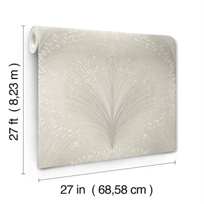 York Wallcoverings New Origins Papyrus Plume Grey Wallpaper  Botanical Blacks   - OI0684