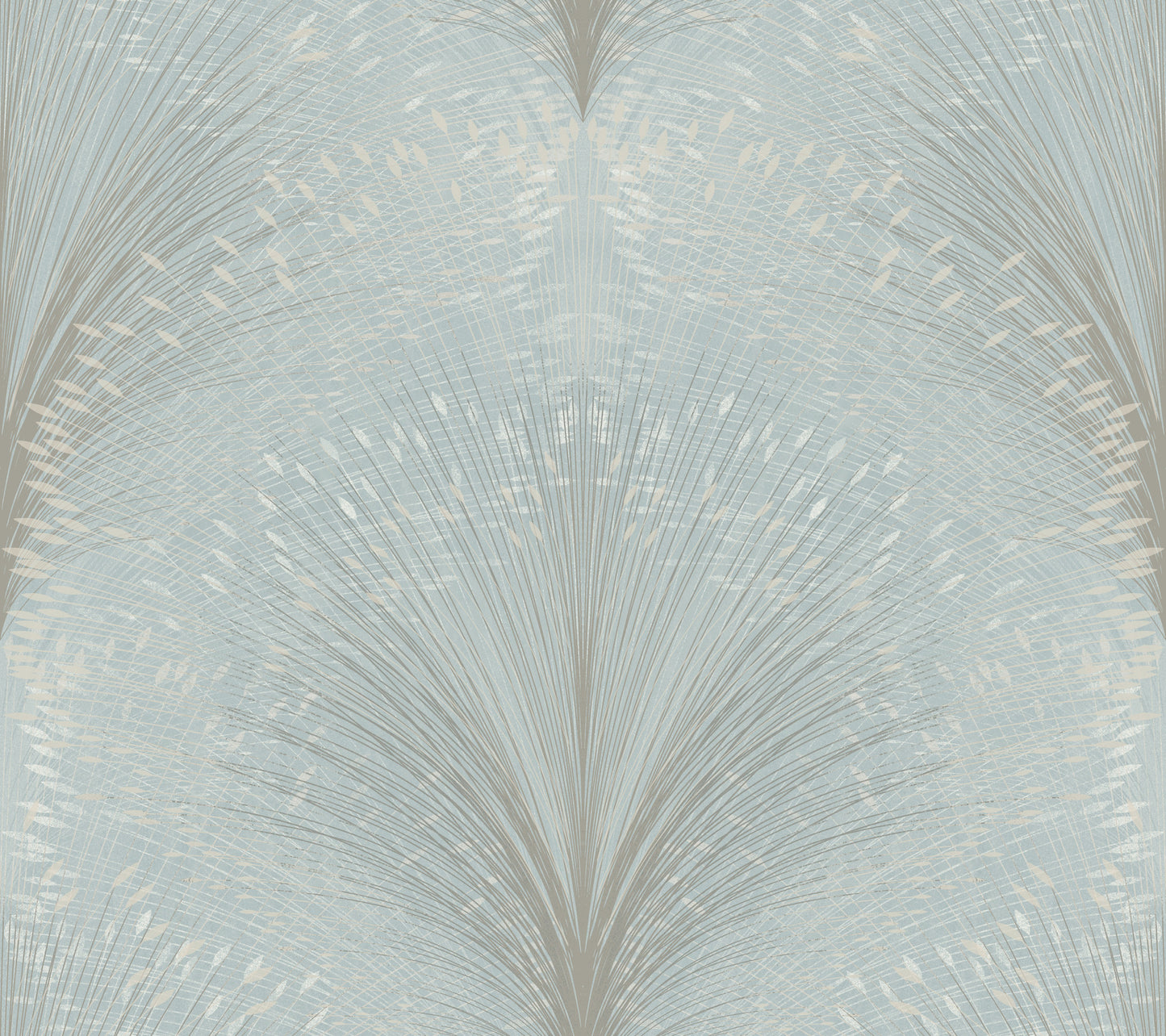 York Wallcoverings New Origins Papyrus Plume Sky Blue Wallpaper  Botanical Blues   - OI0685