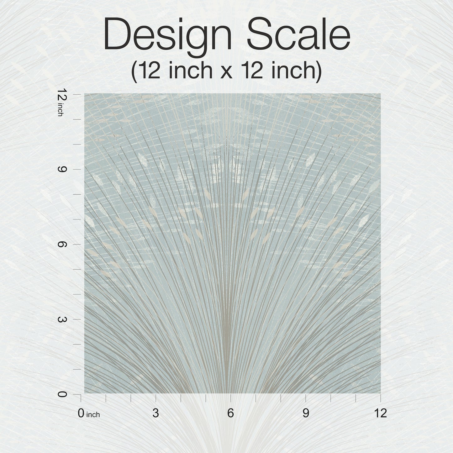 York Wallcoverings New Origins Papyrus Plume Sky Blue Wallpaper  Botanical Blues   - OI0685