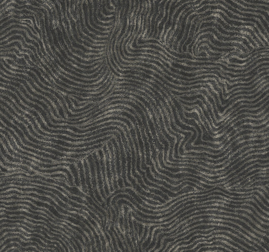 York Wallcoverings New Origins Modern Wood Black Wallpaper  Geometrics Blacks   - OI0716