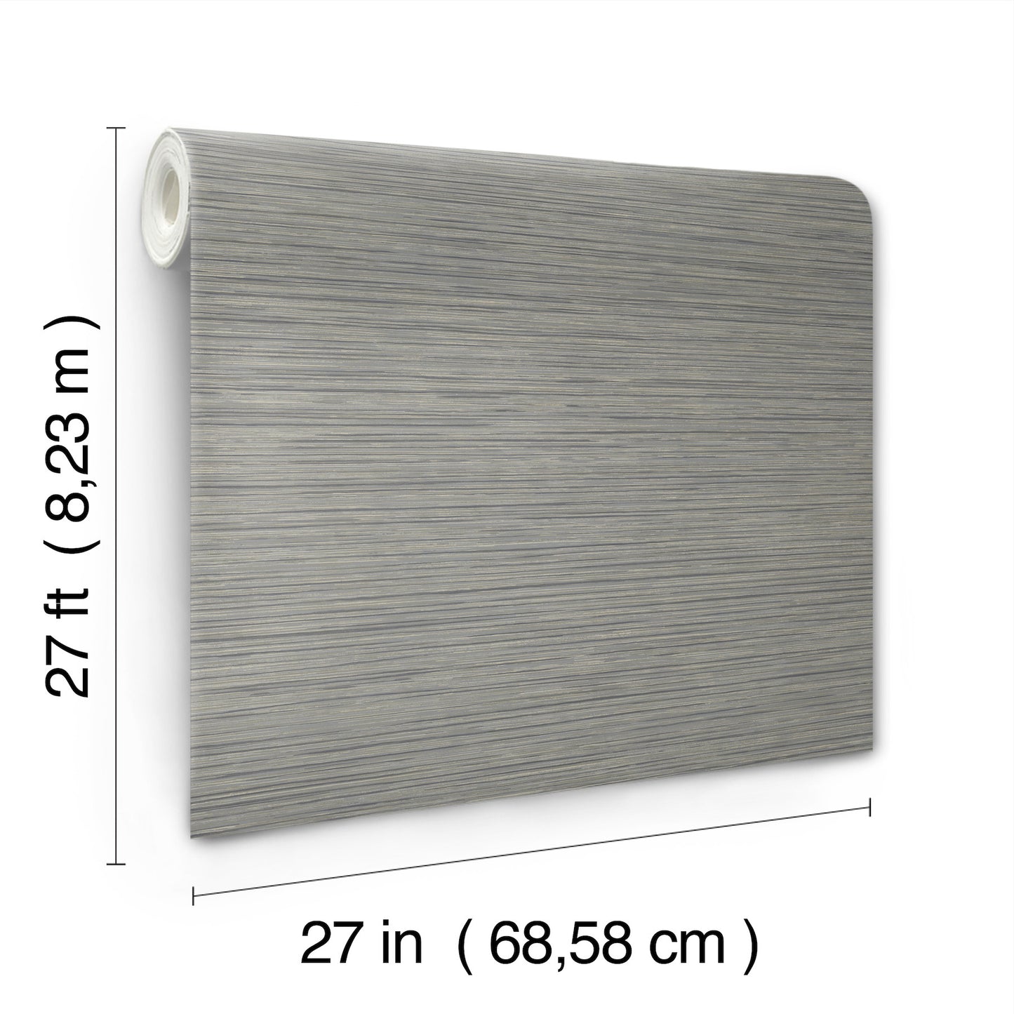 York Wallcoverings Grasscloth II Vista Charcoal Wallpaper  Textures Blacks   - OI0735