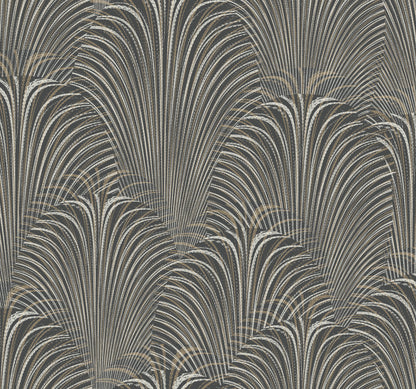 York Wallcoverings Magnolia Home 4 Deco Fountain Black Wallpaper  Traditional Blacks   - OL2768