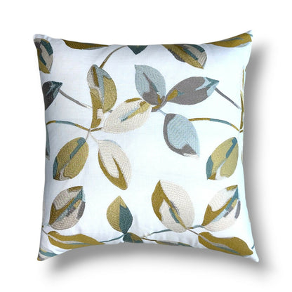 19" Céladon 37% Viscose, 24% Cotton, 23% Polyester, 16% Linen Pillow Cover in Camengo Tissu Magie / Ref. 46400188 Fabric