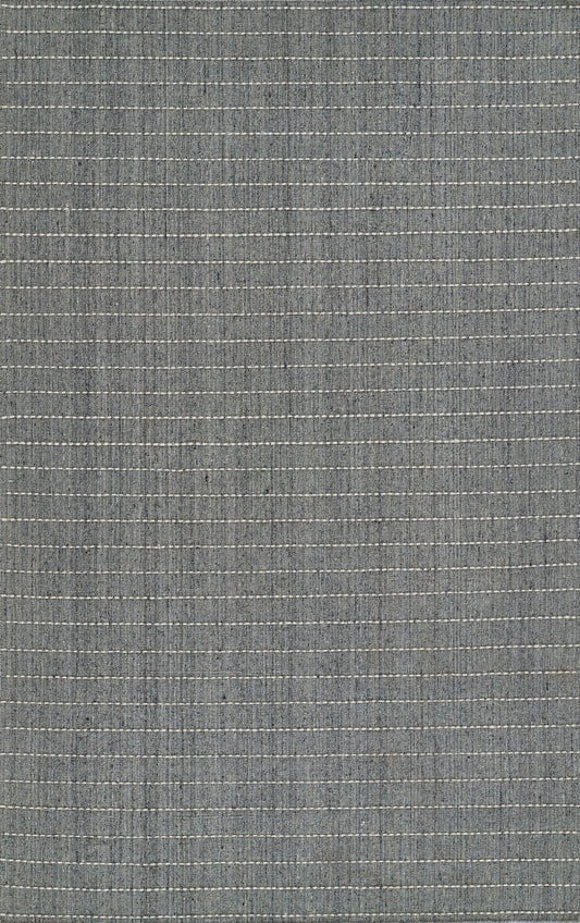 Blue-gray woven fabric with a subtle white grid pattern; versatile textile for clothing or home decor.