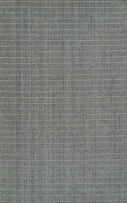 Blue-gray woven fabric with a subtle white dashed grid pattern, upholstery-style texture.