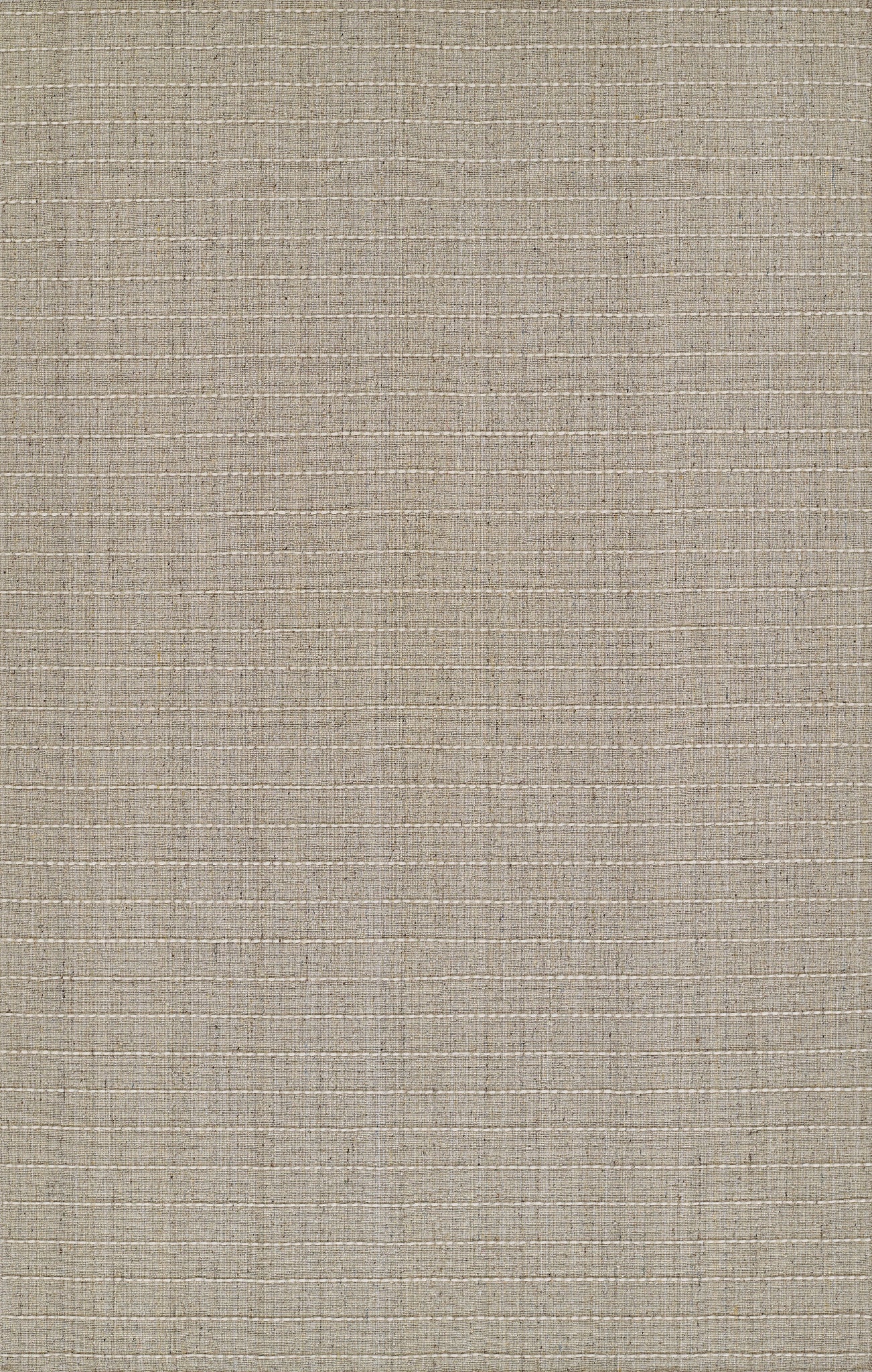 Natural beige rug with a fine woven grid pattern, 5' x 8'.