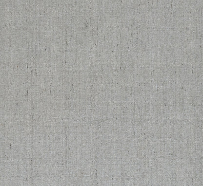 Gray woven rug with linen-like texture and subtle slub.