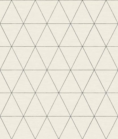 York Wallcoverings Magnolia Open Sheet Ridge White and Black Wallpaper Modern Geometrics Whites and Off-Whites   - OM3615