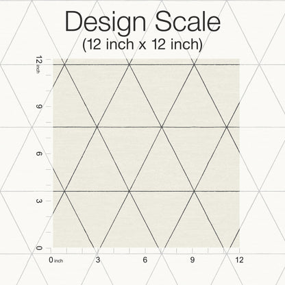 York Wallcoverings Magnolia Open Sheet Ridge White and Black Wallpaper Modern Geometrics Whites and Off-Whites   - OM3615