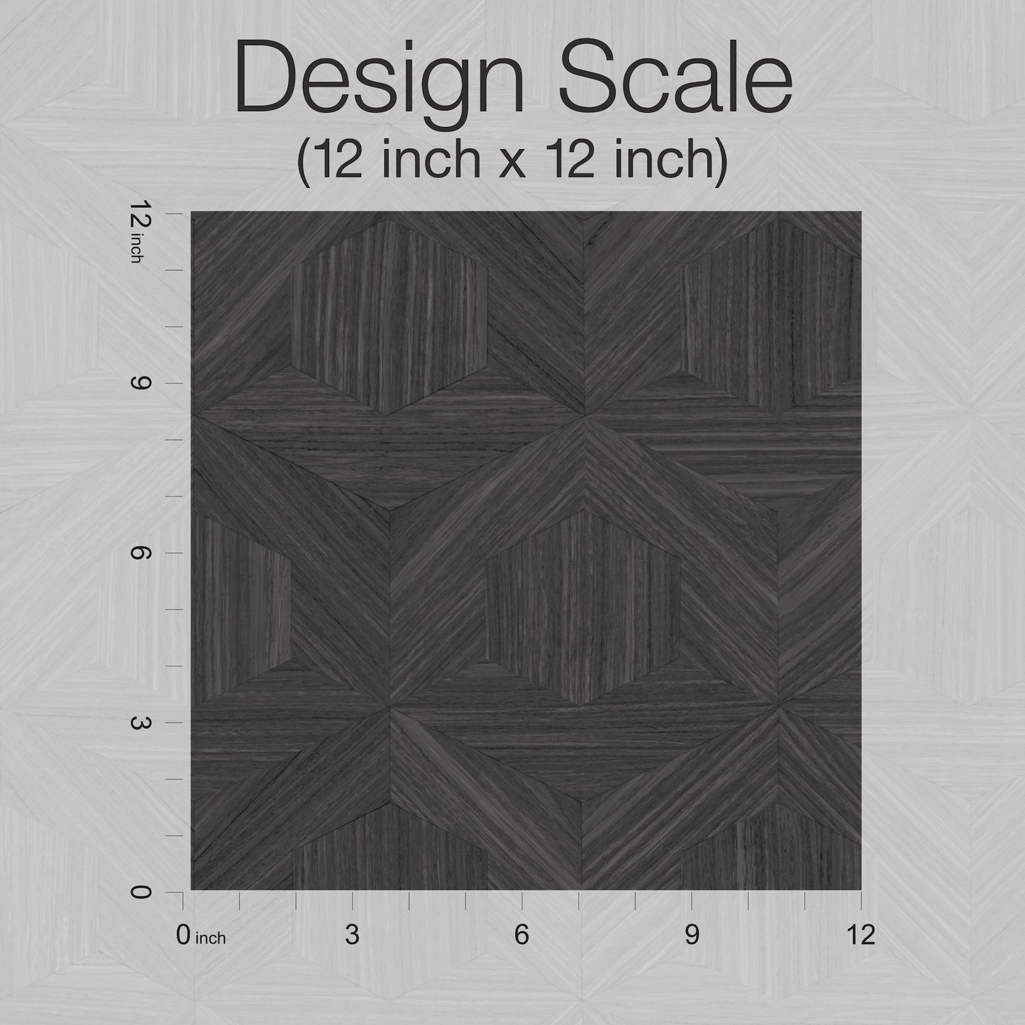 York Wallcoverings Magnolia Open Sheet Parquet Black Wallpaper  Brick, Wood and Stone Blacks   - OM3621