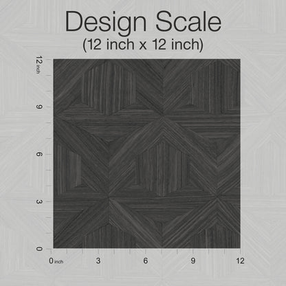 York Wallcoverings Magnolia Open Sheet Parquet Black Wallpaper  Brick, Wood and Stone Blacks   - OM3621