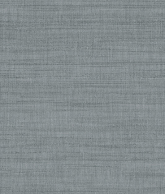 York Wallcoverings Magnolia Home 4 Washed Denim Linen Wallpaper Transitional Solids Blues   - OM3662