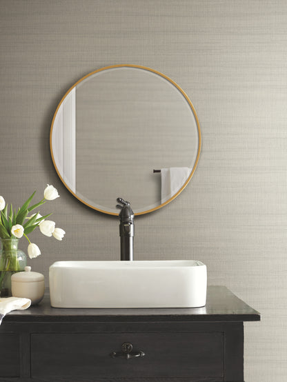 York Wallcoverings Magnolia Home 4 Washed Linen Solids Transitional Grey   - OM3663