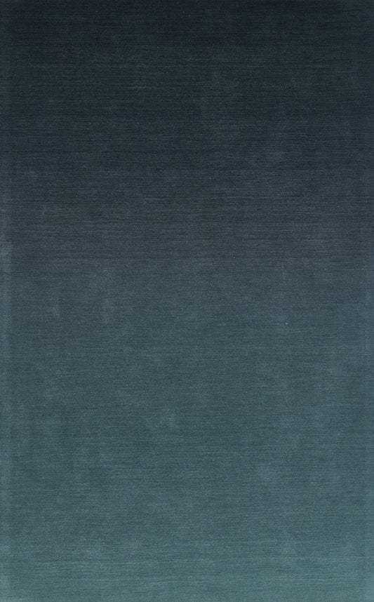 Ombre blue gradient fabric with brushed texture, from dark navy top to teal bottom; decorative textile.