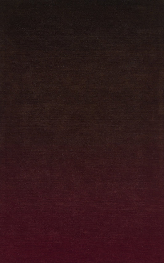 Ombre gradient fabric from dark brown to deep burgundy with soft textile texture.