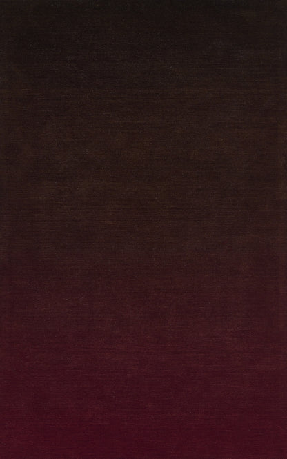 Ombre gradient fabric from dark brown to wine red; rich textile texture.
