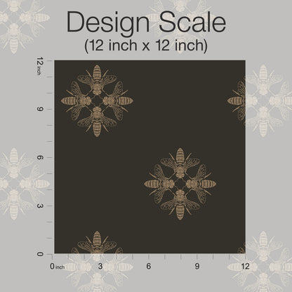 York Wallcoverings Candice Olson Modern Nature 2nd Edition Honey Bee Gold and Black Wallpaper  Animals Blacks   - ON1642