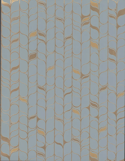 York Wallcoverings Candice Olson Perfect Petals Blue and Gold Wallpaper  Geometrics Blues   - OS4202