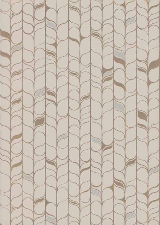 York Wallcoverings Candice Olson Perfect Petals Beige and Gold Wallpaper  Geometrics Neutrals   - OS4206