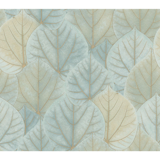 York Wallcoverings Candice Olson Modern Nature 2nd Edition Leaf Concerto Turquoise Wallpaper  Botanical Blues   - OS4241