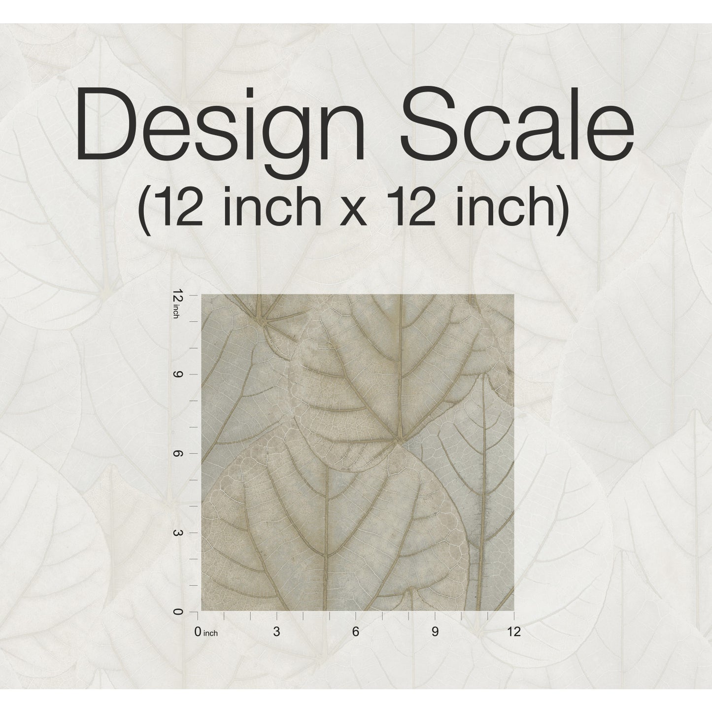 York Wallcoverings Candice Olson Modern Nature 2nd Edition Leaf Concerto Taupe Wallpaper  Botanical Neutrals   - OS4243