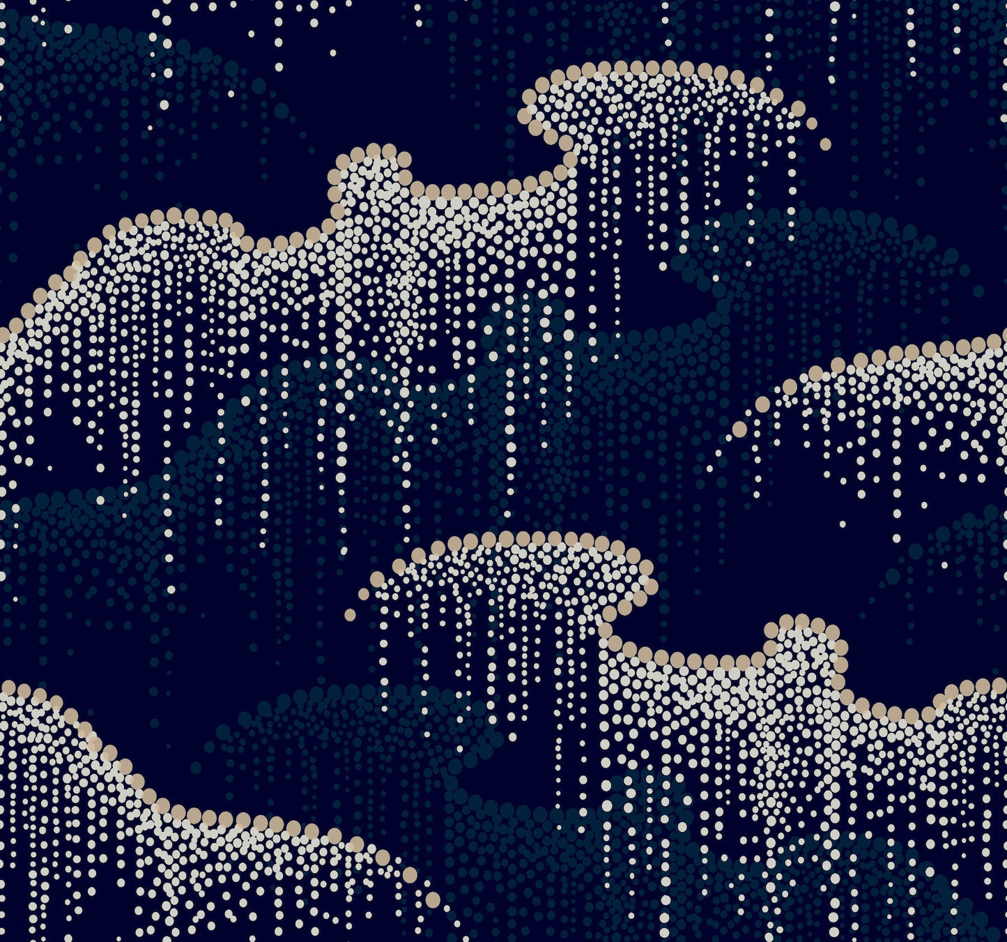 York Wallcoverings Candice Olson Moonlight Pearls Navy Wallpaper  Geometrics Blues   - OS4264