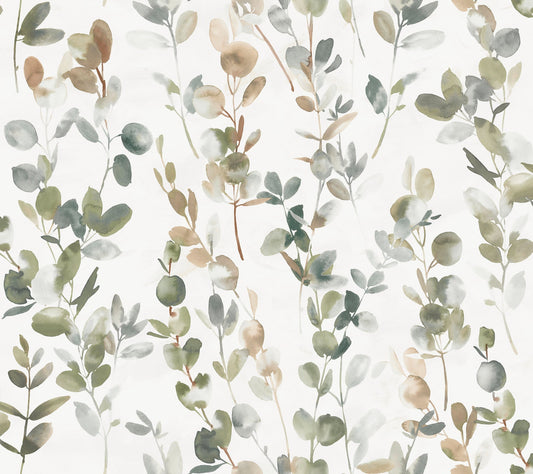 York Wallcoverings Candice Olson Joyful Eucalpytus Green Wallpaper  Botanical Greens   - OS4311