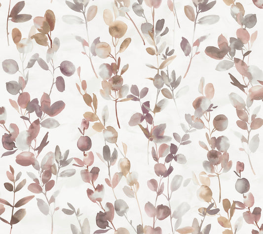 York Wallcoverings Candice Olson Joyful Eucalpytus Purple Wallpaper  Botanical Purples   - OS4312