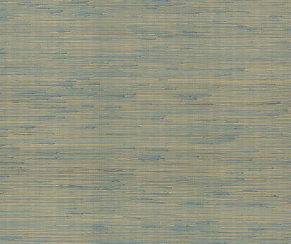 York Wallcoverings Candice Olson Jute Gold and Blue Metallic Wallpaper  Grasscloth Blues   - OS4326