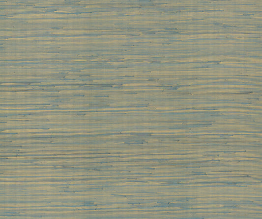 York Wallcoverings Candice Olson Jute Gold and Blue Metallic Wallpaper  Grasscloth Blues   - OS4326