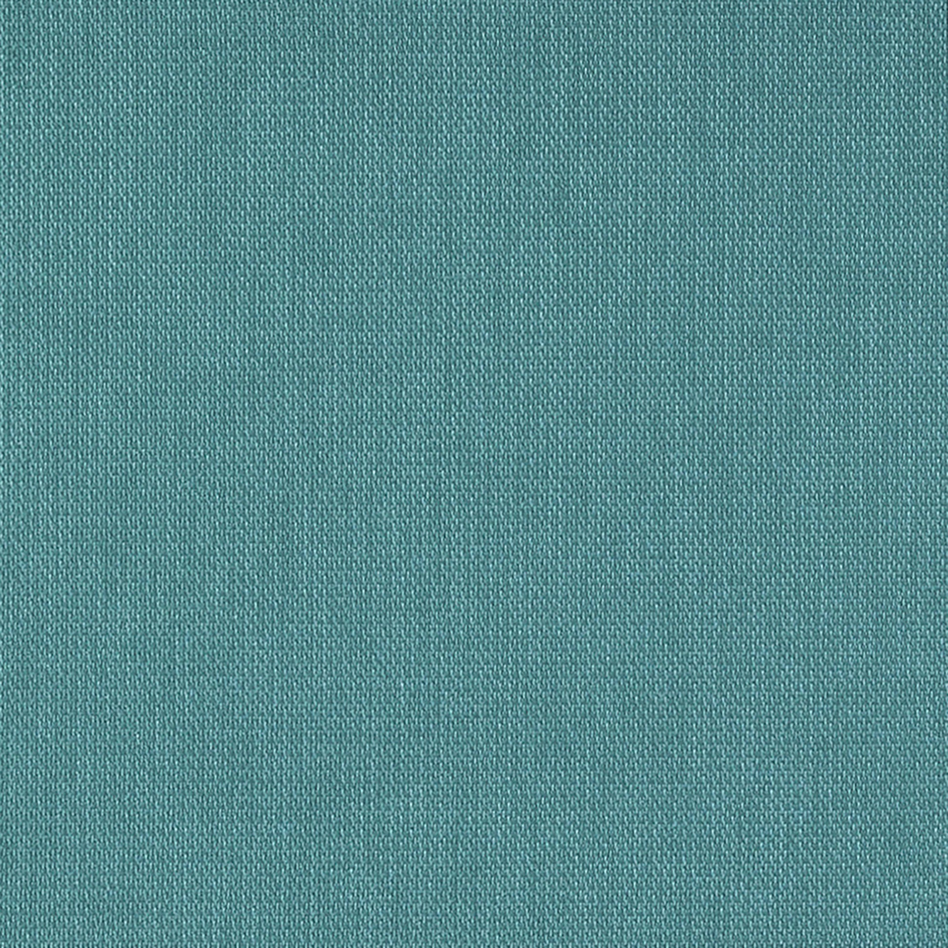 Blue linen-textured woven fabric close-up with visible fibers; upholstery or apparel use.
