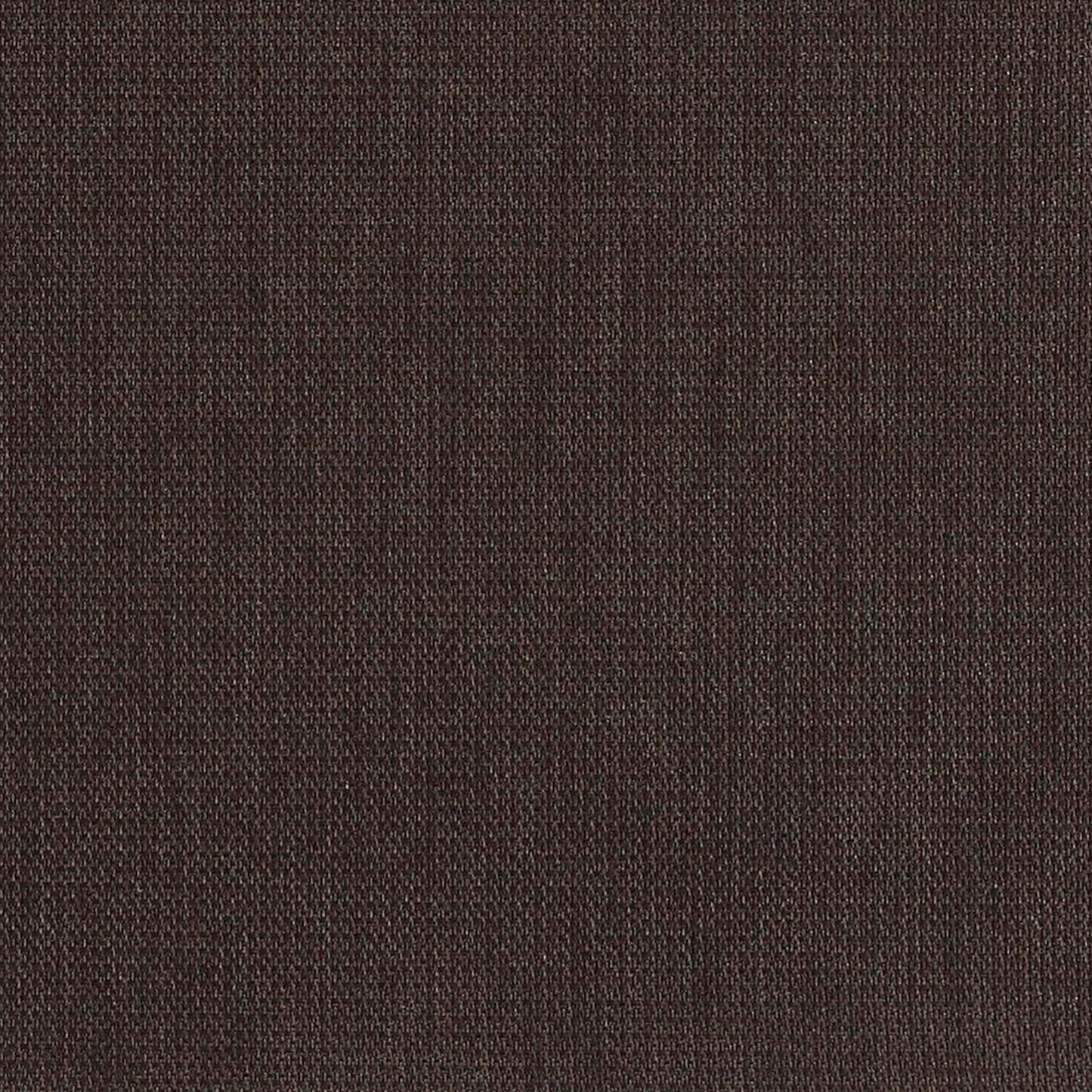 Dark brown, tightly woven upholstery fabric with subtle linen texture.