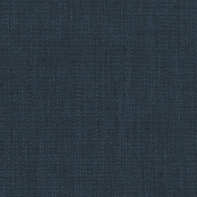 Dark blue textured woven upholstery fabric swatch with linen texture and subtle tonal variation.