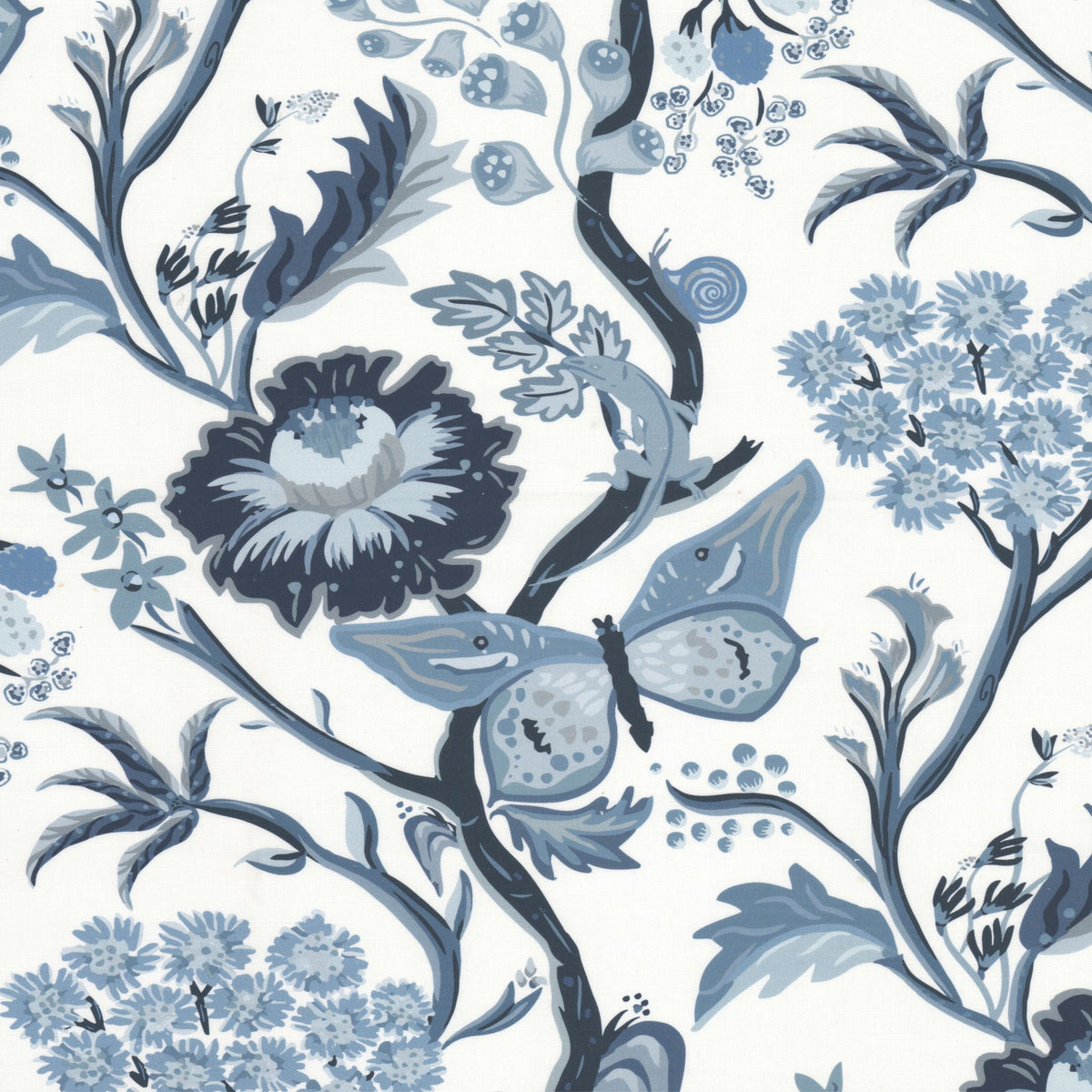 STOUT TEXTILES  MULTIPURPOSE,PRINT TRANSITIONAL,, JACOBEAN COLONIAL,COPEN,DELFT   - OTIS-1