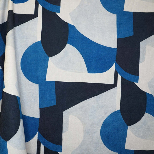 JF Fabrics JF Studio OTTO 69 Fabric Abstract, Geometric, Modern, Contemporary Blue  Print - 9004269 SJ102