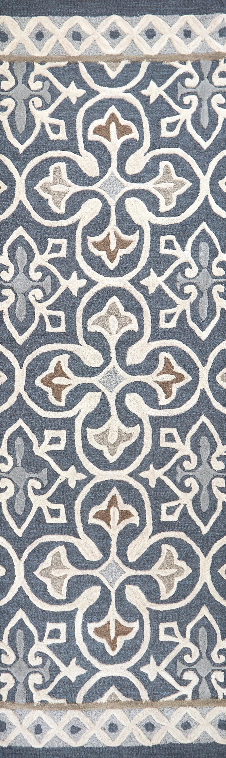 Opulent Transitional rug runner, 2' x 8'.