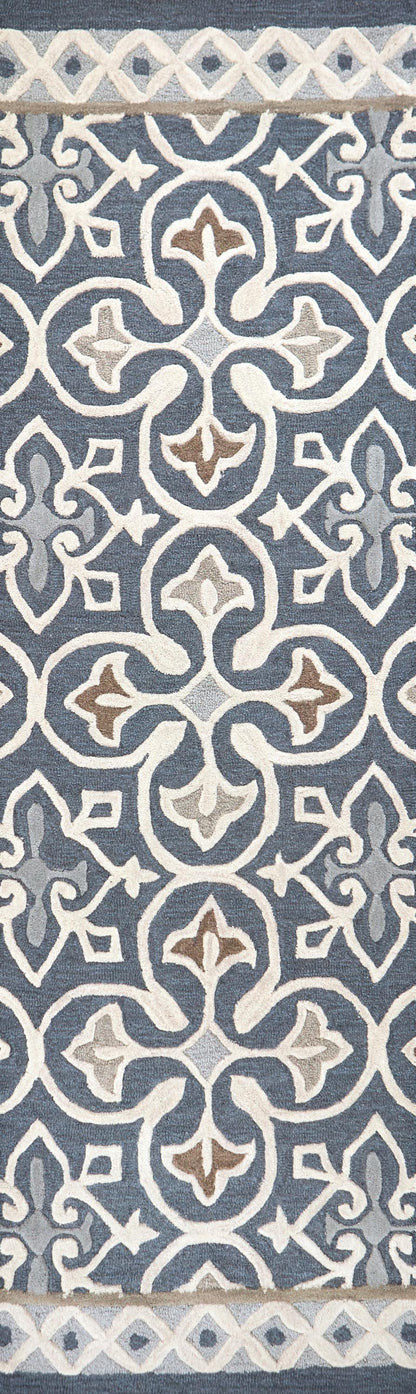 Opulent Transitional rug runner, 2' x 8'.