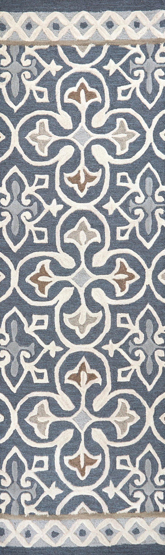 Opulent Transitional rug runner, 2' x 8'.