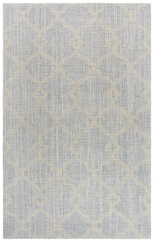 8' x 10' rug with a transitional pattern.
