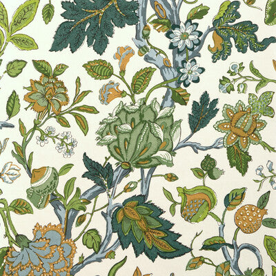 LEE JOFA HAZELWOOD PAPER PRINT--BOTANICAL & FLORAL- GREEN,TEAL,   - P2023119.335.0