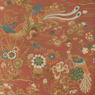 LEE JOFA SAKURA PAPER PRINT--CHINOISERIE-BOTANICAL & FLORAL RED,YELLOW,GREEN   - P2023124.24.0