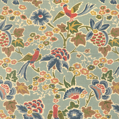 LEE JOFA POSY PAPER PRINT--ANIMAL/INSECTS-BOTANICAL & FLORAL TURQUOISE,BLUE,MULTI   - P2023127.353.0