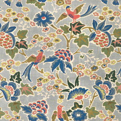 LEE JOFA POSY PAPER PRINT--ANIMAL/INSECTS-BOTANICAL & FLORAL BLUE,RED,GOLD   - P2023127.519.0